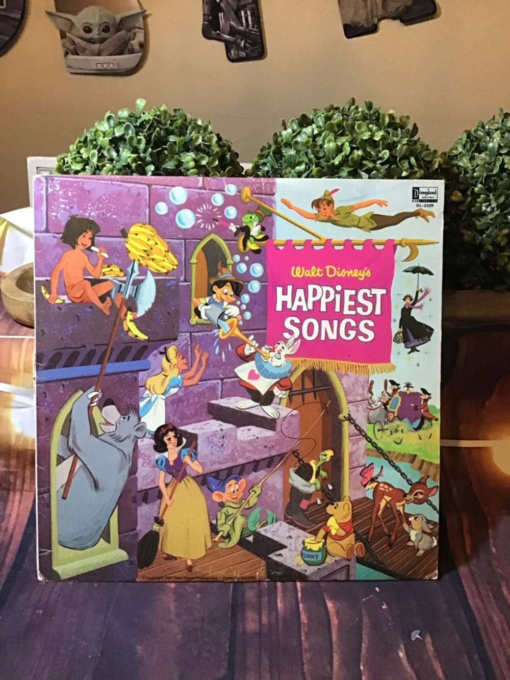 Vintage Walt Disney happiest song LP vinyl record album 1967